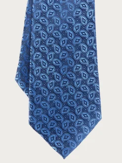 CORBATA JACQUARD MF AZUL MARINO
