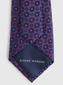 CORBATA JACQUARD MF AZUL MARINO