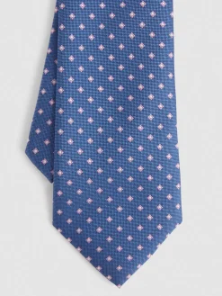 CORBATA JACQUARD MF AZUL MARINO