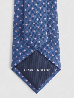CORBATA JACQUARD MF AZUL MARINO