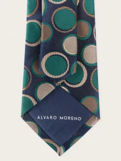CORBATA JACQUARD MF AZUL MARINO