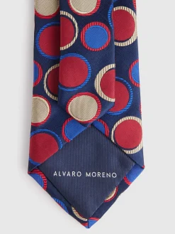 CORBATA JACQUARD MF AZUL MARINO