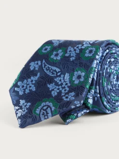 CORBATA JACQUARD MF AZUL MARINO