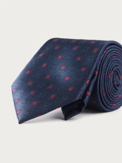 CORBATA JACQUARD MF AZUL MARINO