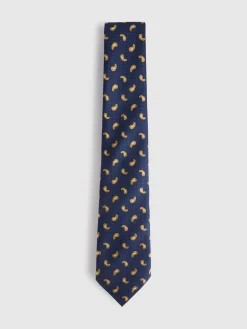 CORBATA JACQUARD MF AZUL MARINO