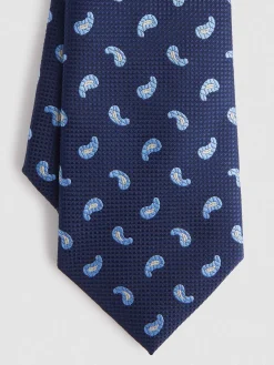 CORBATA JACQUARD MF AZUL MARINO