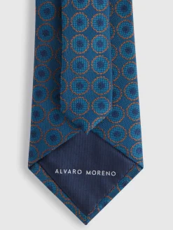 CORBATA JACQUARD MF AZUL MARINO