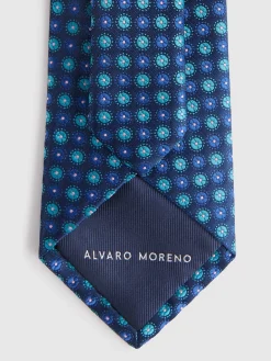 CORBATA JACQUARD MF AZUL MARINO