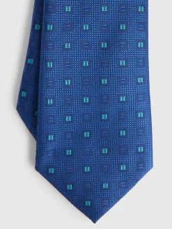CORBATA JACQUARD MF AZUL MARINO