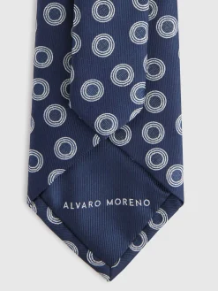 CORBATA JACQUARD MF AZUL MARINO
