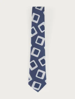 CORBATA JACQUARD MF AZUL MARINO