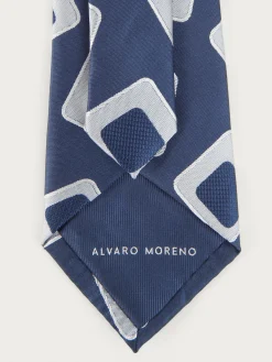 CORBATA JACQUARD MF AZUL MARINO