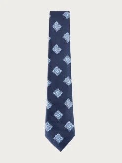 CORBATA JACQUARD MF AZUL MARINO
