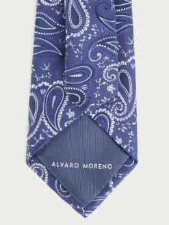 CORBATA JACQUARD MF AZUL MARINO
