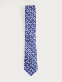 CORBATA JACQUARD MF AZUL MARINO