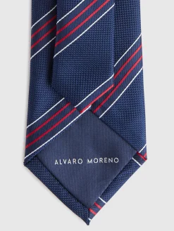 CORBATA JACQUARD MF AZUL MARINO