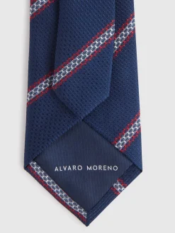 CORBATA JACQUARD MF AZUL MARINO
