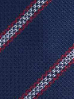 CORBATA JACQUARD MF AZUL MARINO