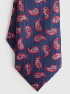 CORBATA JACQUARD MF AZUL MARINO