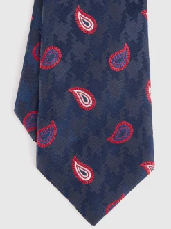 CORBATA JACQUARD MF AZUL MARINO