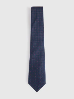 CORBATA JACQUARD MF AZUL MARINO