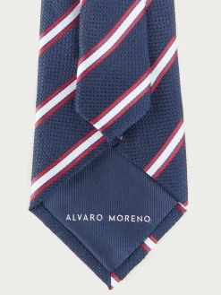CORBATA JACQUARD MF AZUL MARINO