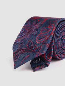 CORBATA JACQUARD MF AZUL MARINO