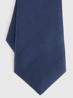 CORBATA JACQUARD MF AZUL MARINO