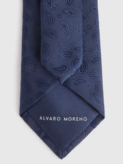 CORBATA JACQUARD MF AZUL MARINO
