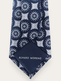 CORBATA JACQUARD MF AZUL MARINO