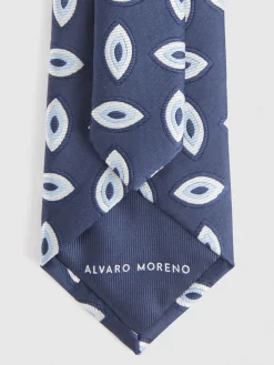 CORBATA JACQUARD MF AZUL MARINO
