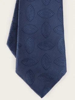 CORBATA JACQUARD MF AZUL MARINO