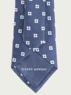 CORBATA JACQUARD MF AZUL MARINO