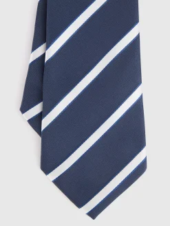 CORBATA JACQUARD MF AZUL MARINO