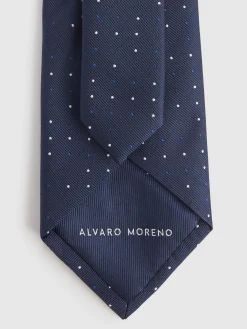 CORBATA JACQUARD MF AZUL MARINO