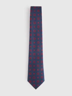 CORBATA JACQUARD MF AZUL MARINO