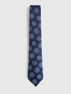 CORBATA JACQUARD MF AZUL MARINO