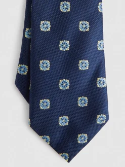 CORBATA JACQUARD MF AZUL MARINO