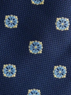 CORBATA JACQUARD MF AZUL MARINO