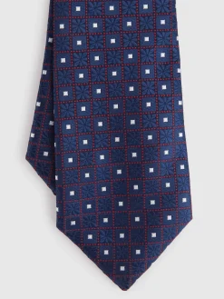 CORBATA JACQUARD MF AZUL MARINO