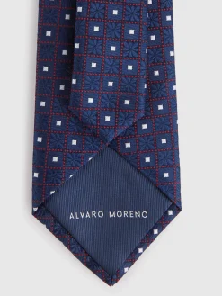 CORBATA JACQUARD MF AZUL MARINO