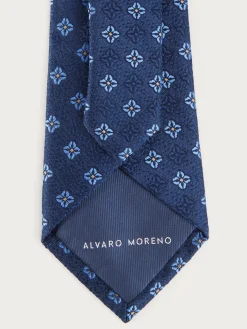 CORBATA JACQUARD MF AZUL MARINO