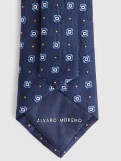 CORBATA JACQUARD MF AZUL MARINO