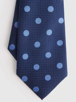 CORBATA JACQUARD MF AZUL MARINO
