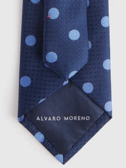 CORBATA JACQUARD MF AZUL MARINO