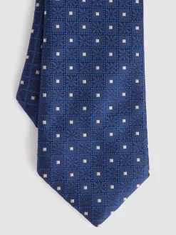 CORBATA JACQUARD MF AZUL MARINO