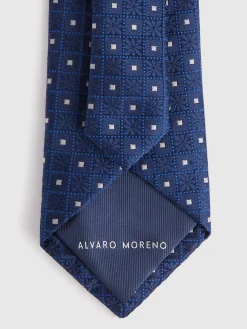 CORBATA JACQUARD MF AZUL MARINO