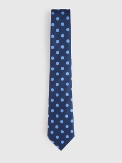 CORBATA JACQUARD MF AZUL MARINO