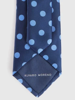 CORBATA JACQUARD MF AZUL MARINO