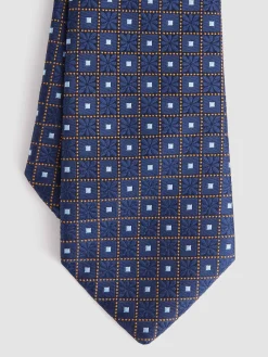 CORBATA JACQUARD MF AZUL MARINO